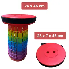 GENERICO - Silla Plegable Con 3 Seguros Con Centro Color Multicolor - Aleatorio