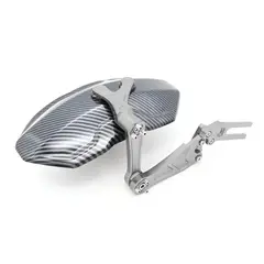 GENERICO - Guardabarros Moto Fibra de Carbono Plomo 1pcs