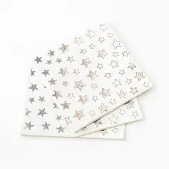 PIA COPELLO STORE - Pack x3 Servilletas de Estrellas Plateadas
