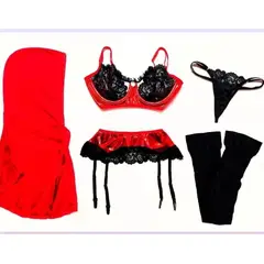 GENERICO - LENCERIA SEXY CAPERUCITA ROJA DISFRAZ TALLA S-M-L