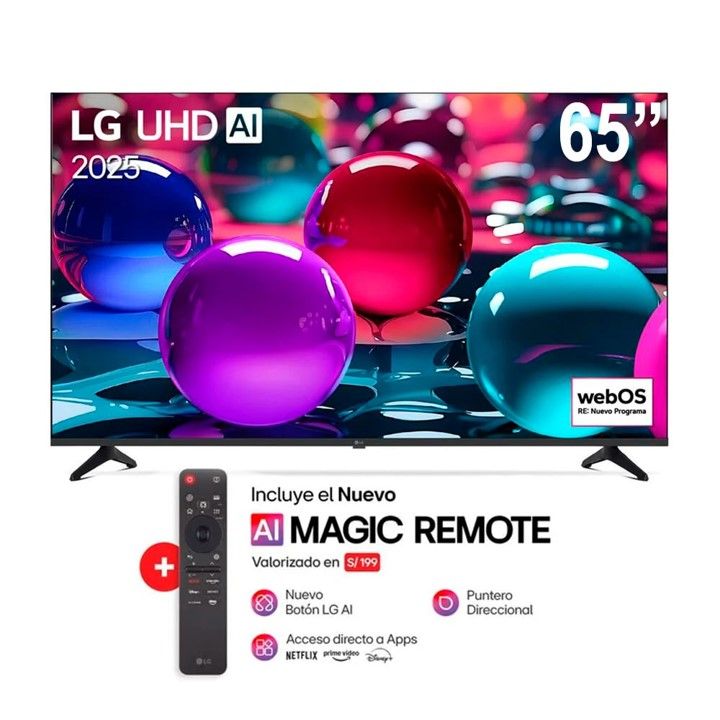 Televisor 65" UHD 4K Smart TV Año 2025 Con Magic Remote 65UA7300PSB