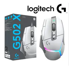 LOGITECH - Mouse Gamer G502 X HERO USB 25K DPI LIGHTFORCE White