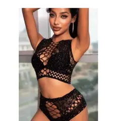 GENERICO - Lenceria de mallas con Brillos