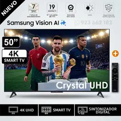 SAMSUNG - Televisor 50" Pulg. Crystal UHD UN50U8000FGXPE Smart TV Modelo 2025 - Negro
