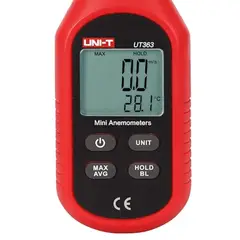 UNI T - Anemómetro Digital UT363, Velocidad 0–30 M/S, Temperatura –10 °C A 50 °C