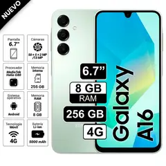SAMSUNG - Celular Galaxy A16 4G 8GB+256GB Verde