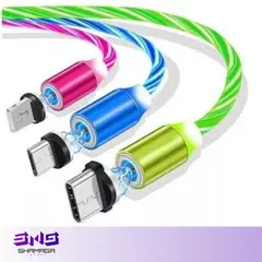GENERICO - Cargador Celular Cable Magnético Luces led verde