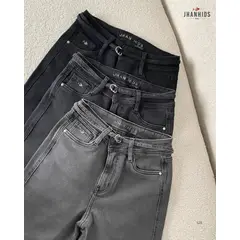 JHAN HIDS - Straight Pant Denim Colores Oscuros Dalia
