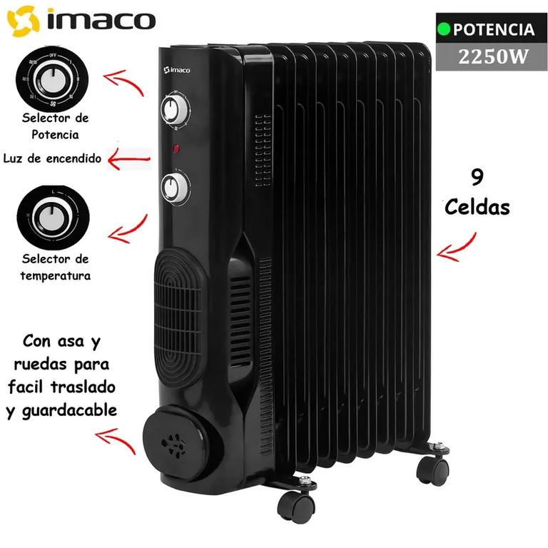 Termoradiador 9 Celdas OFR9NK Negro