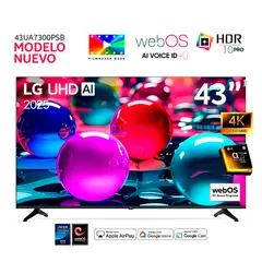 LG - Televisor 43 Pulg Ultra HD 4K AI ThinQ 43UA7300PSB modelo 2025