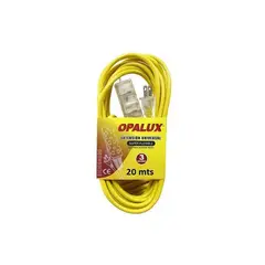 OPALUX - Extension De Toma Corrientes Con 3 Tomas 20 Metros OP-FL1220