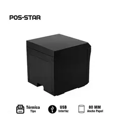 POS STAR - IMPRESORA TÉRMICA POS-STAR WP80A 80MM WIFI USB NEGRO