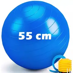 GENERICO - PELOTA DE YOGA - PILATES 55 CM + INFLADOR GRATIS
