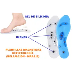GENERICO - Plantilla Magnetica Reflexología - AZUL TALLA 36 - 39