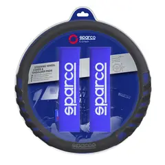 SPARCO - Funda De Volante Premium Blister Azul 37 38CM