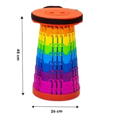 GENERICO - Silla Plegable Con 3 Seguros Con Centro Color Multicolor - Aleatorio
