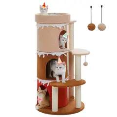 GENERICO - Rascador para gato torre 4 niveles