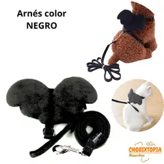 GENERICO - ARNES CON ALAS Y CORREA TALLA XS - NEGRO