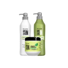 SALON IN - ULTRA FORCE Shampoo 1L + Acondicionador 1L + Tratamiento Recharge