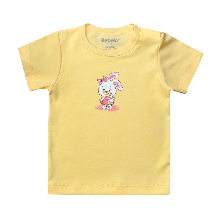 Polo Algodón Manga Corta Niña Bebelú