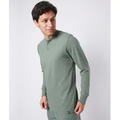 RISING DRAGON - Henley El Sofisticado Manga Larga - Sage