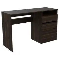 FMFURNITURE - Escritorio 3 Cajones Fm-023O Café Oscuro