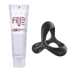 DR PINKY - Anillo Sexual Para Pene y Escroto + Lubricante Five Base de Agua