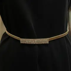 KAST PE - Cinturón Elástico Jane para Mujer Dorado