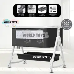 BABY - Cuna Colecho Mecedora 2 en 1 «PLATINIUM DUDU» Black