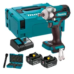MAKITA - Llave de Impacto 1/2 18V BL +2 Bat+ set dados + Makpac