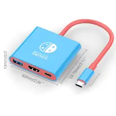 GENERICO - Adaptador Usb 3.1 Tipo C A Hdmi+ Usb 3.0 + Usb compatible Switch