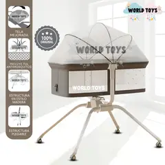 BABY - Cuna Colecho Mecedora 2 en 1 «MOON» de Lujo Coffee