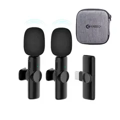 KREED - Micrófono Solapero Inalámbrico DUAL Tipo C K11