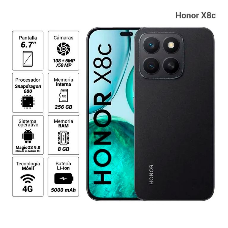 X8c 8GB RAM 256GB Color Negro