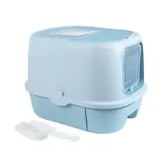 CATITO - ARENERO CERRADO PARA GATOS - BANDEJA EXTRAÍBLE CELESTE