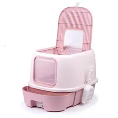 CATITO - ARENERO CERRADO PARA GATOS - BANDEJA EXTRAÍBLE ROSA