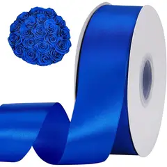 GENERICO - Cinta Satinada Satén De Doble Cara 4cm X 100 Metros - Azúl