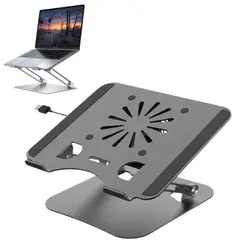 SEISA - Soporte de Aluminio con Ventilador Laptop Macbook Notebook