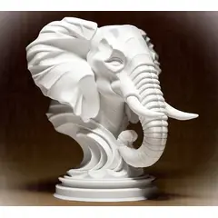 GENERICO - ADORNO EXCLUSIVO ELEFANTE BLANCO 46cm x 44cm x 46cm