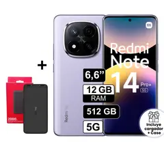 XIAOMI - Celular Redmi Note 14 Pro Plus 5G 6.6" Pulg 12GB RAM 512GB 200MP Lila + Power Bank Redmi