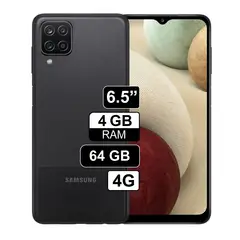 SAMSUNG - Celular Libre A12 65 64GB 4GB RAM Negro
