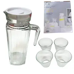 GENERICO - Juego de 1 Jarra 100ml y 4 vasos y pcs