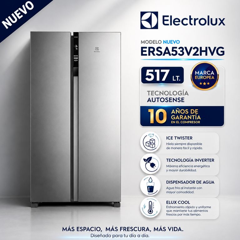Refrigeradora Side by Side 517L ERSA53V2HVG