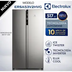 ELECTROLUX - Refrigeradora Side by Side 517L ERSA53V2HVG