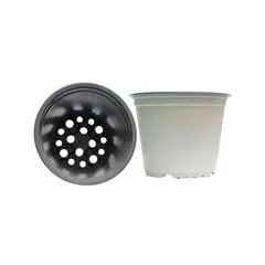 GREEN SUPPLY - Pack 2 Macetas Básicas Blancas 14CM