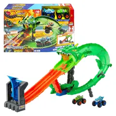 HOT WHEELS - Monster Trucks Pista Destrucción del Dragón
