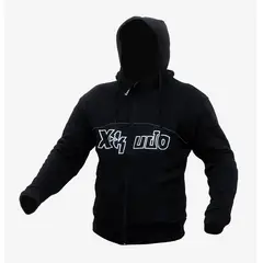 GENERICO - CASACA MOTO XKUDO POLERA CON CAPUCHA NEGRO