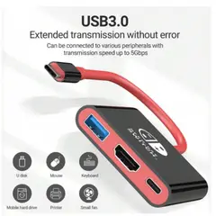 GENERICO - Adaptador Usb 3.1 Tipo C A Hdmi+ Usb 3.0 + Usb compatible Switch