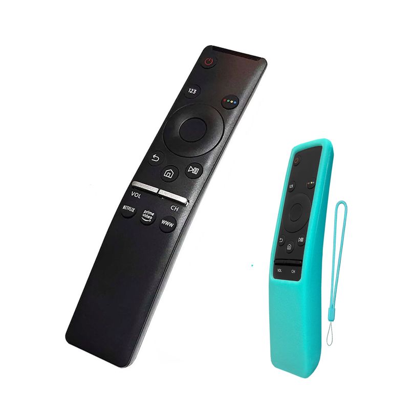 Control remoto Tv samsung led uhd 4k con funda turquesa antigolpes