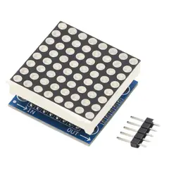 GENERICO - Módulo Matriz LED 8x8 con MAX7219 Rojo Controlador Serial
